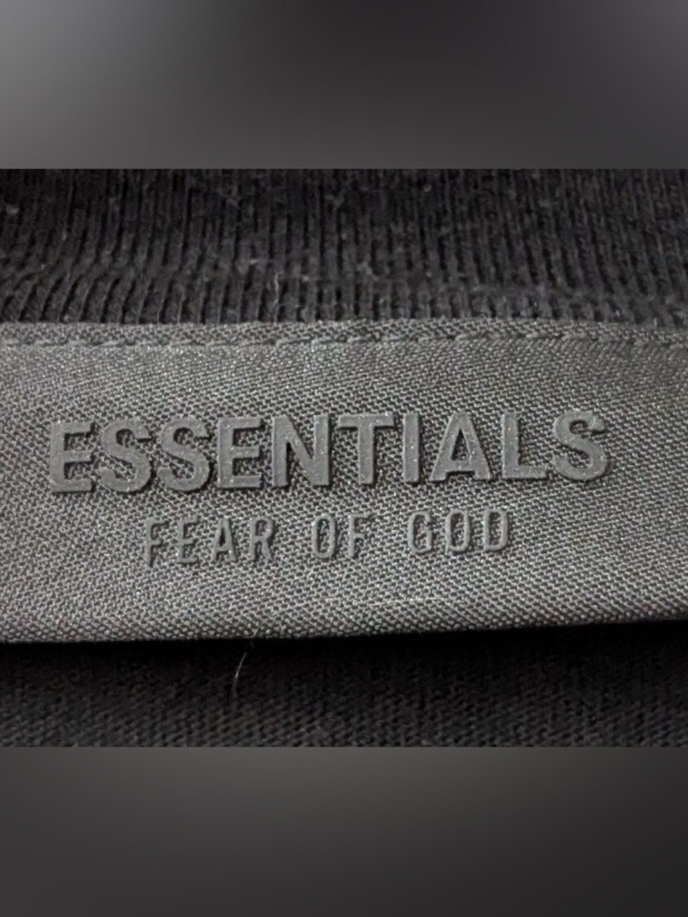 Essentials Fear of God Black Oversized Crew Neck T-Shirt Unidex Size Small - Picture 7 of 10